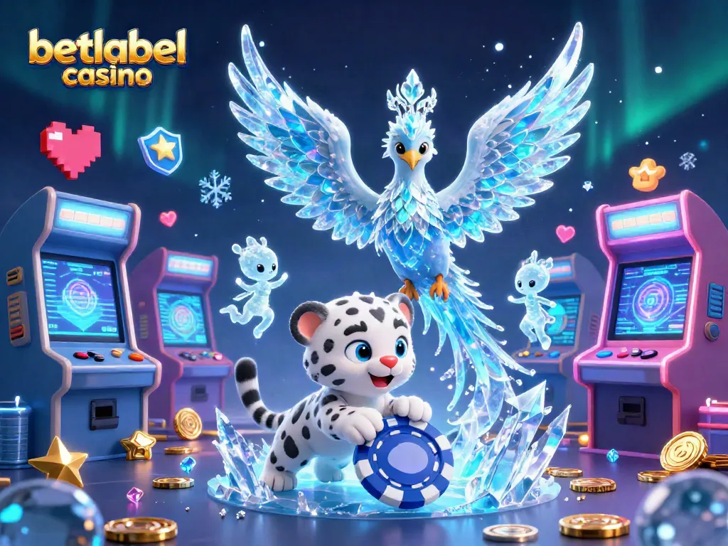 Experience the thrill of betlabel casino with vibrant games and captivating characters in a 3D illustration.